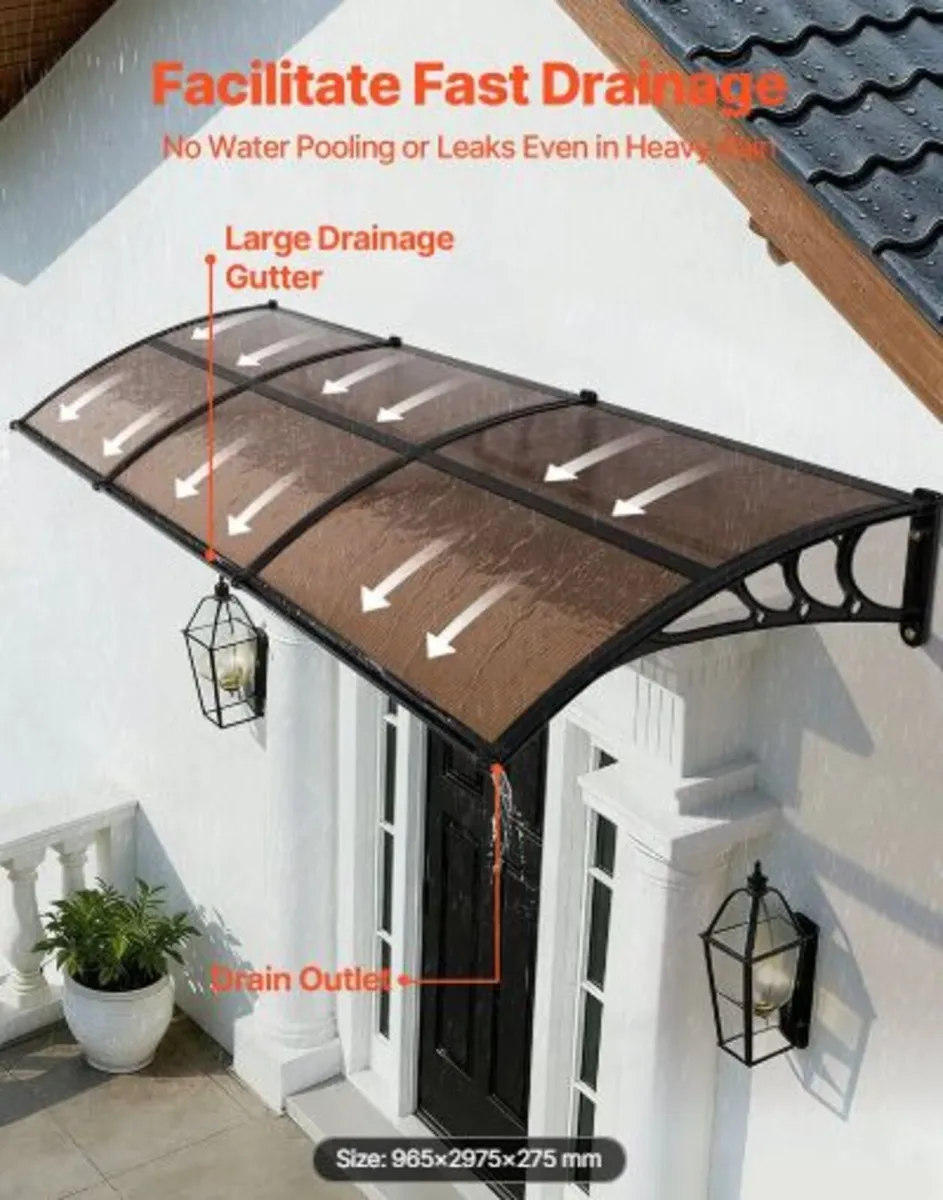 Awnings for Door Entrance, 38 x 117 in, Exterior - Image 2