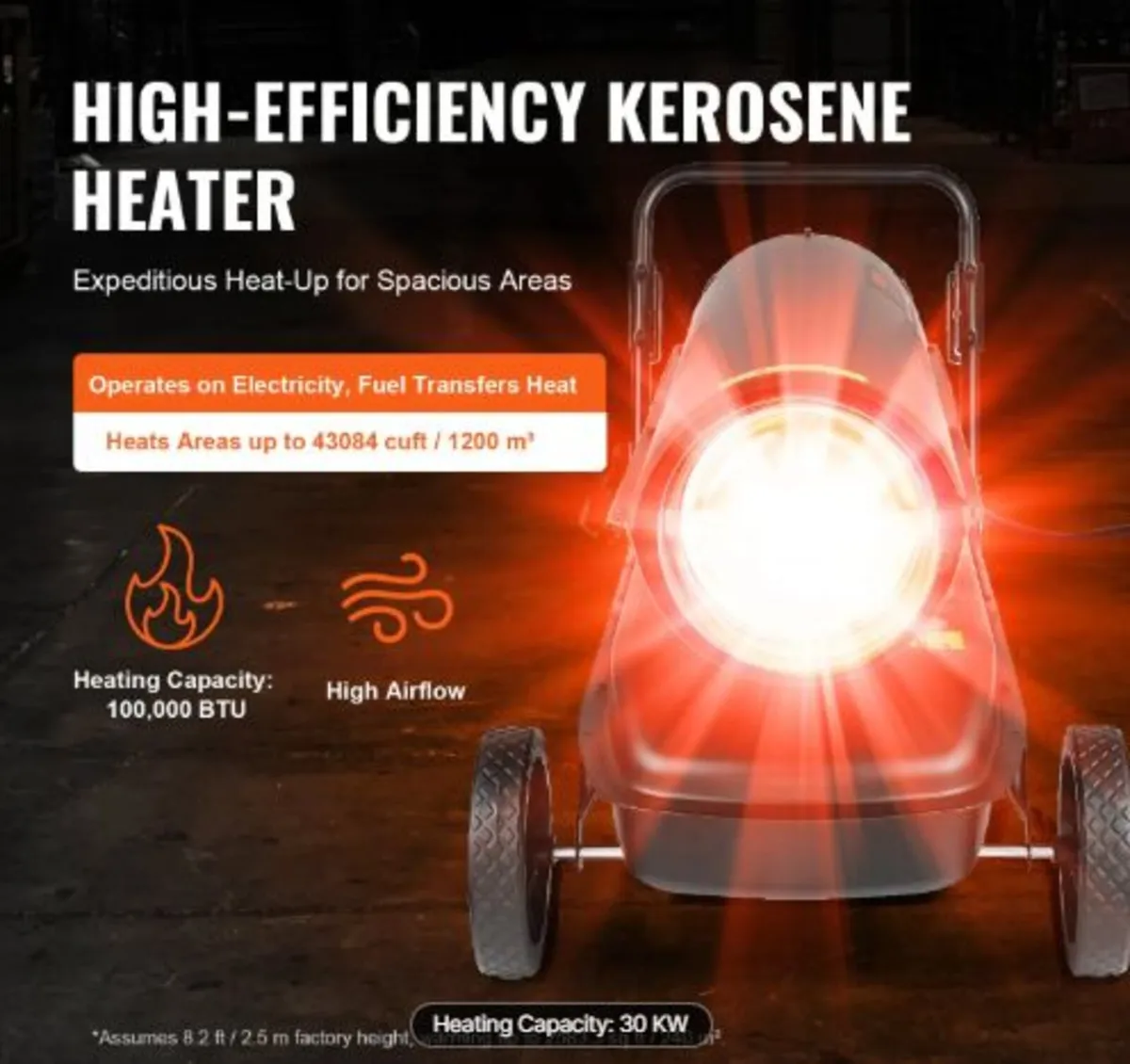 Kerosene/Diesel Forced Air Heater,100000Btu Torped - Image 4