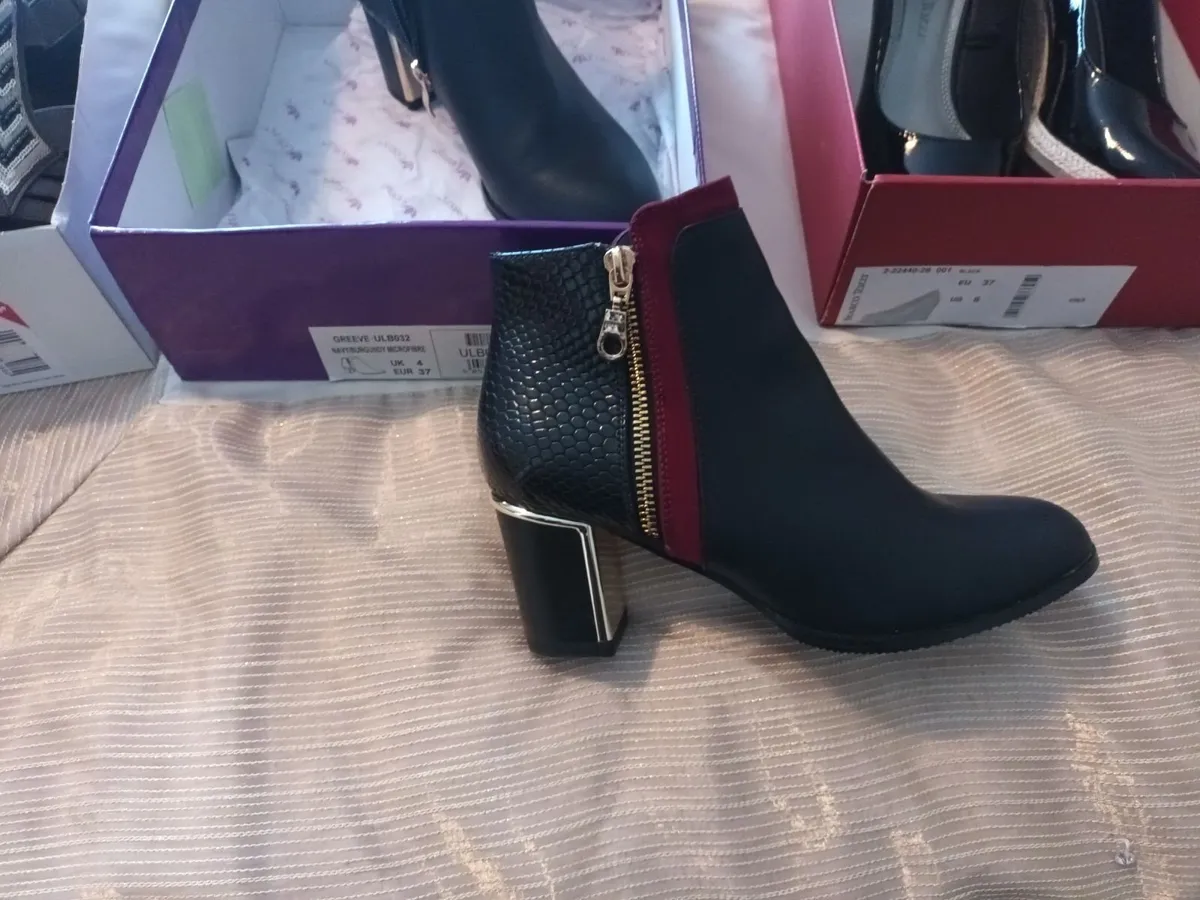 4 Pairs Ladies Size 37 Shoes - Image 1