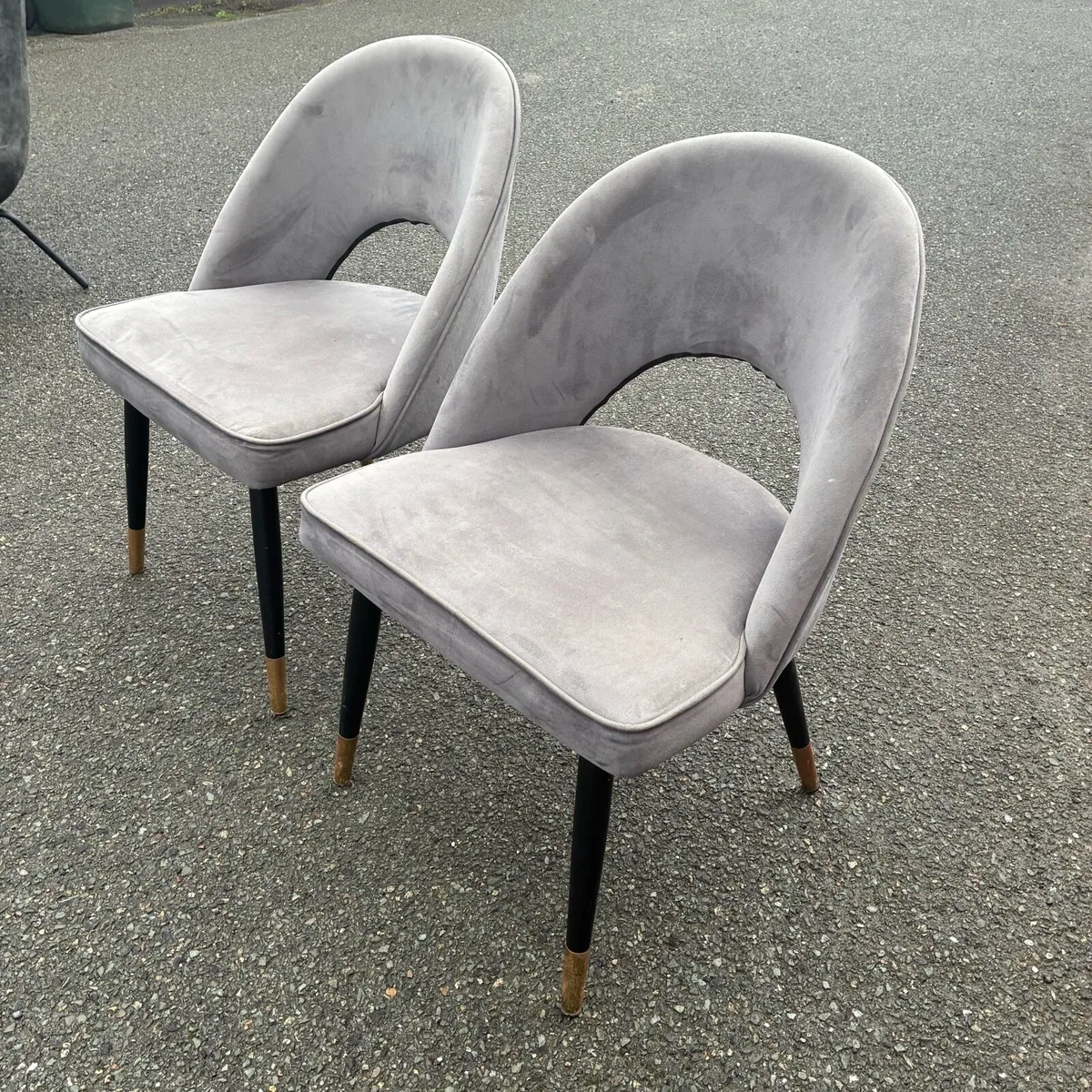 Two grey Kitchen / bedroom Chairs - Image 3