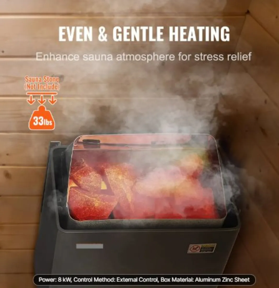 Sauna Heater, 8KW Electric Sauna Stove, 400V 3N - Image 3