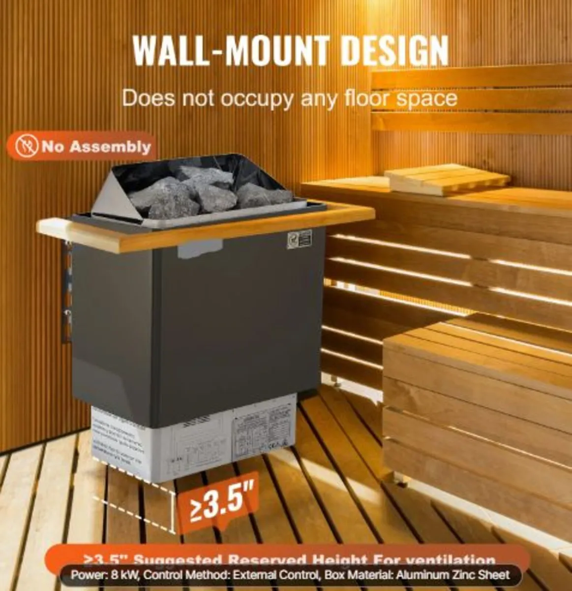 Sauna Heater, 8KW Electric Sauna Stove, 400V 3N - Image 4