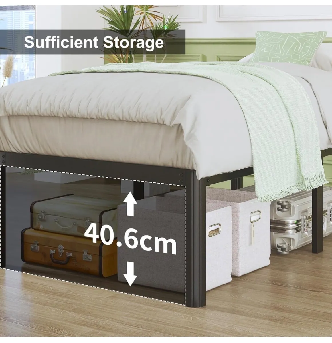 3ft High Single Bed Frames with Rounded Corner Leg - Image 4
