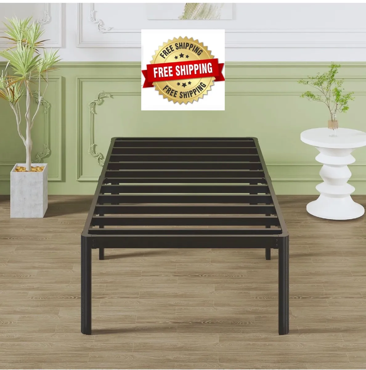 3ft High Single Bed Frames with Rounded Corner Leg - Image 1