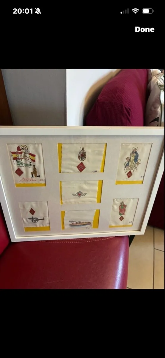 Original Spanish Military Art on Linen - Image 1