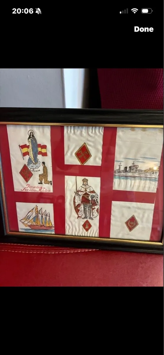 Original Spanish Military Art on Linen - Image 1