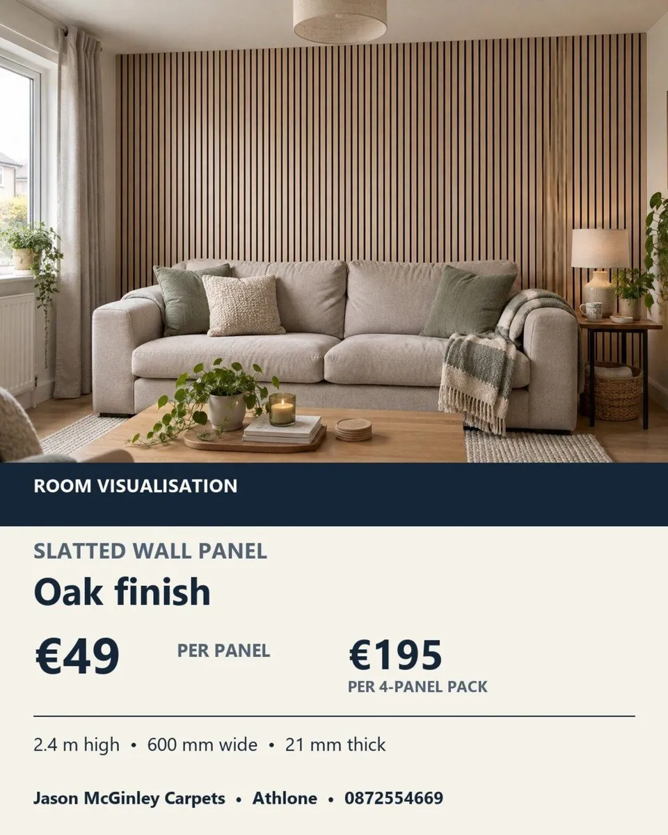 Oak Walnut Grey Black Wall Panels - Image 4