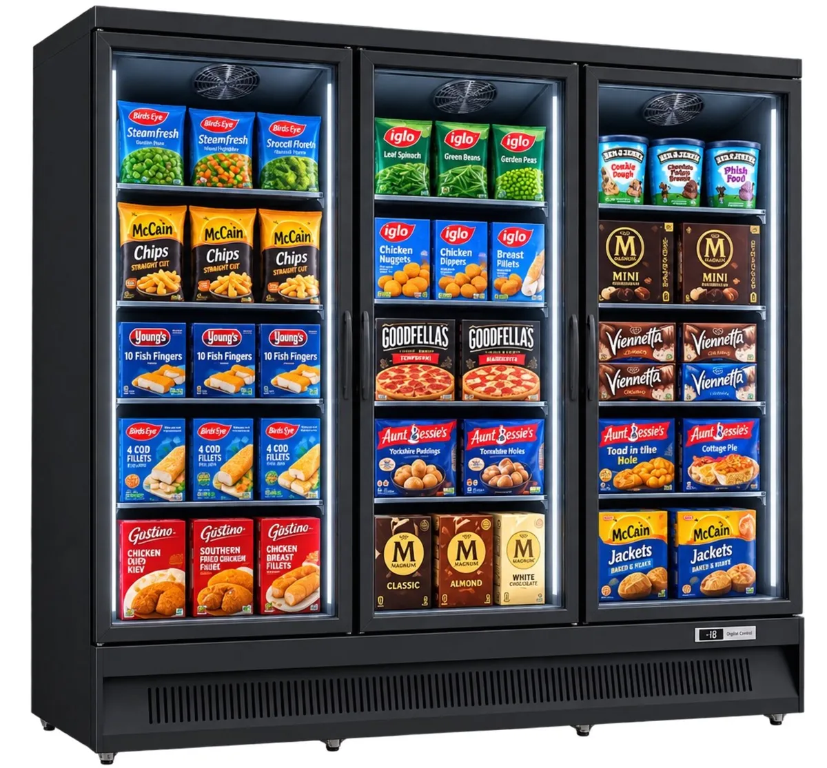 Premium 4 Door Glass Freezer - Image 1