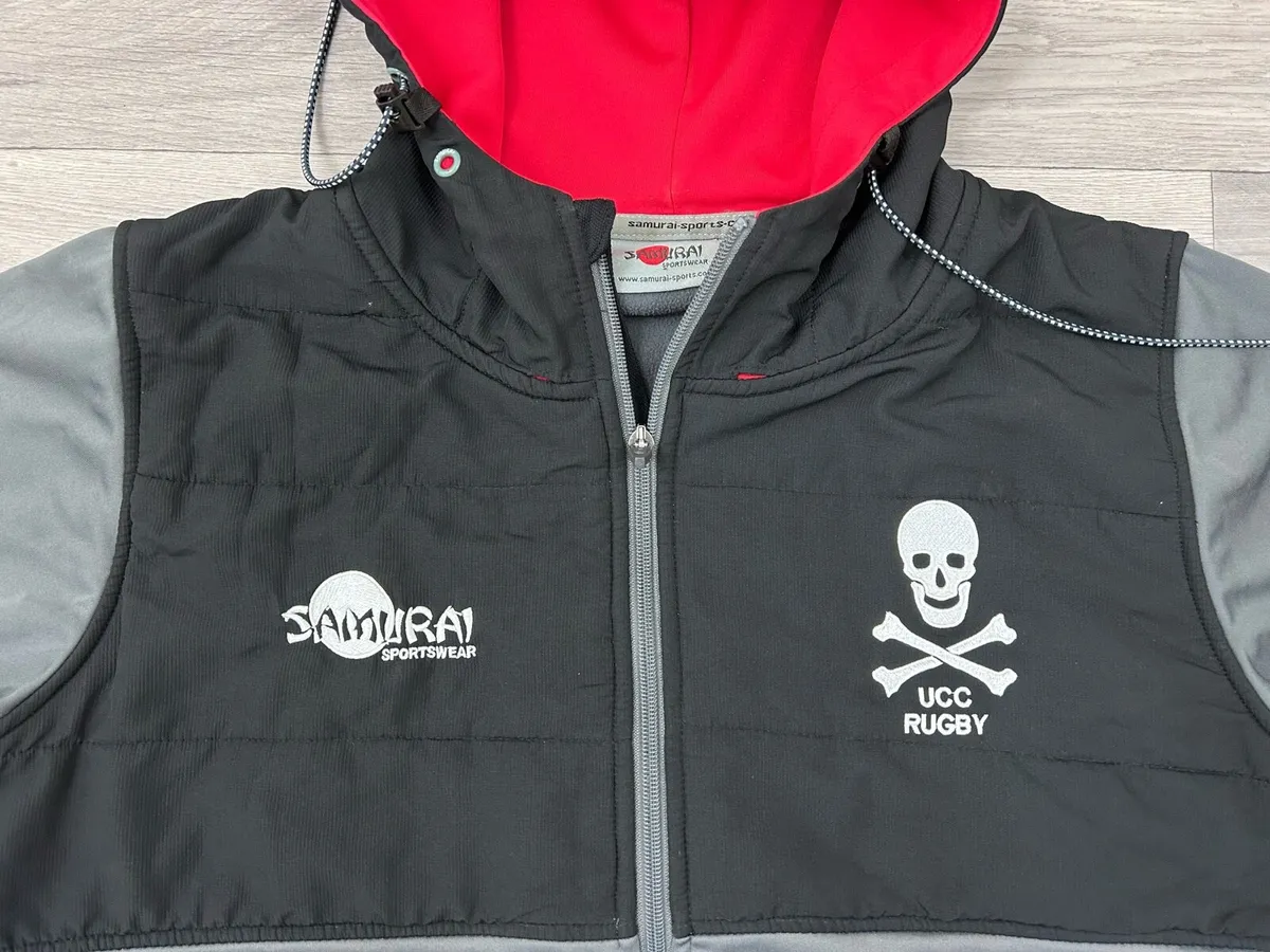 Samurai Cork UCC Rugby Hoodie Jacket Mens Large - Image 3
