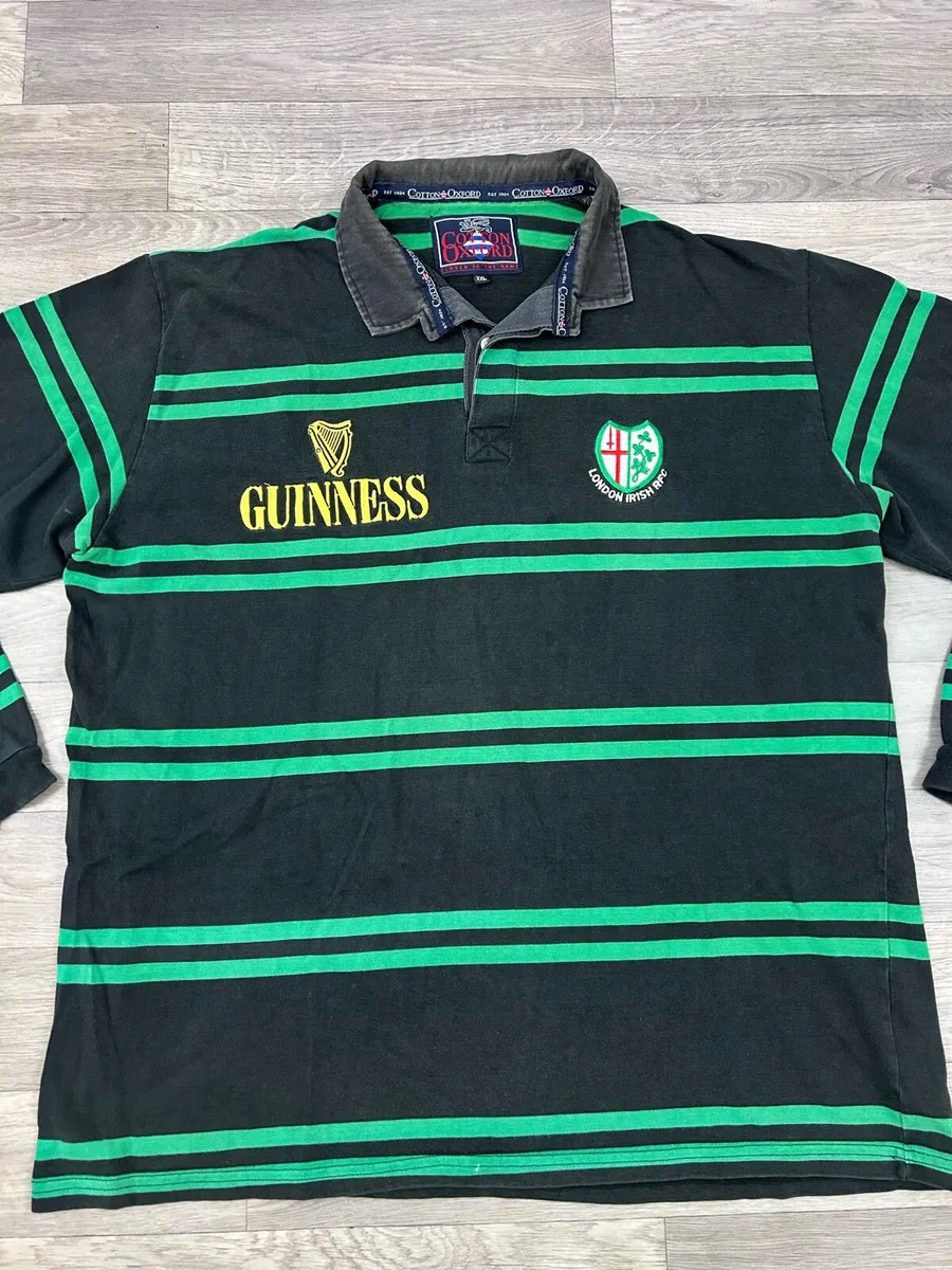Vintage1997 Cotton Oxford London Irish Rugby Shirt - Image 2