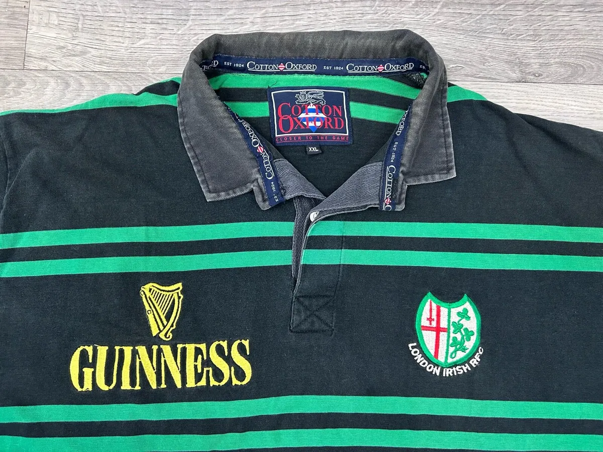 Vintage1997 Cotton Oxford London Irish Rugby Shirt - Image 3