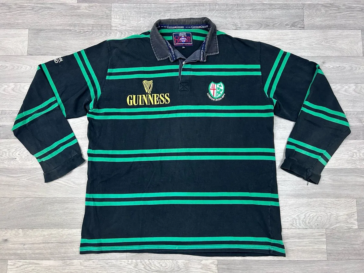 Vintage1997 Cotton Oxford London Irish Rugby Shirt - Image 1