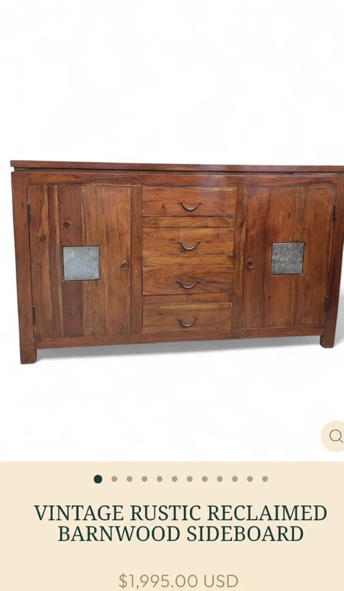 Mahogany chest + mirror. - Image 2