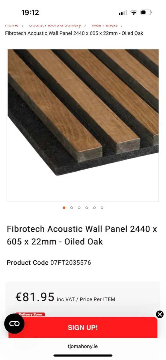Oiled Oak Acoustic Wall Panelling - Image 3