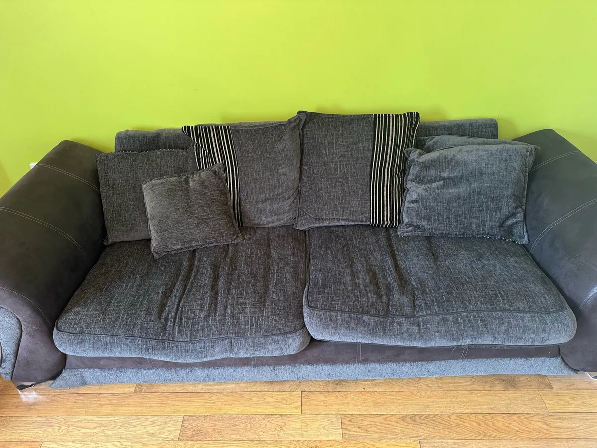 Large 3 seater sofa and matching armchair - Image 1