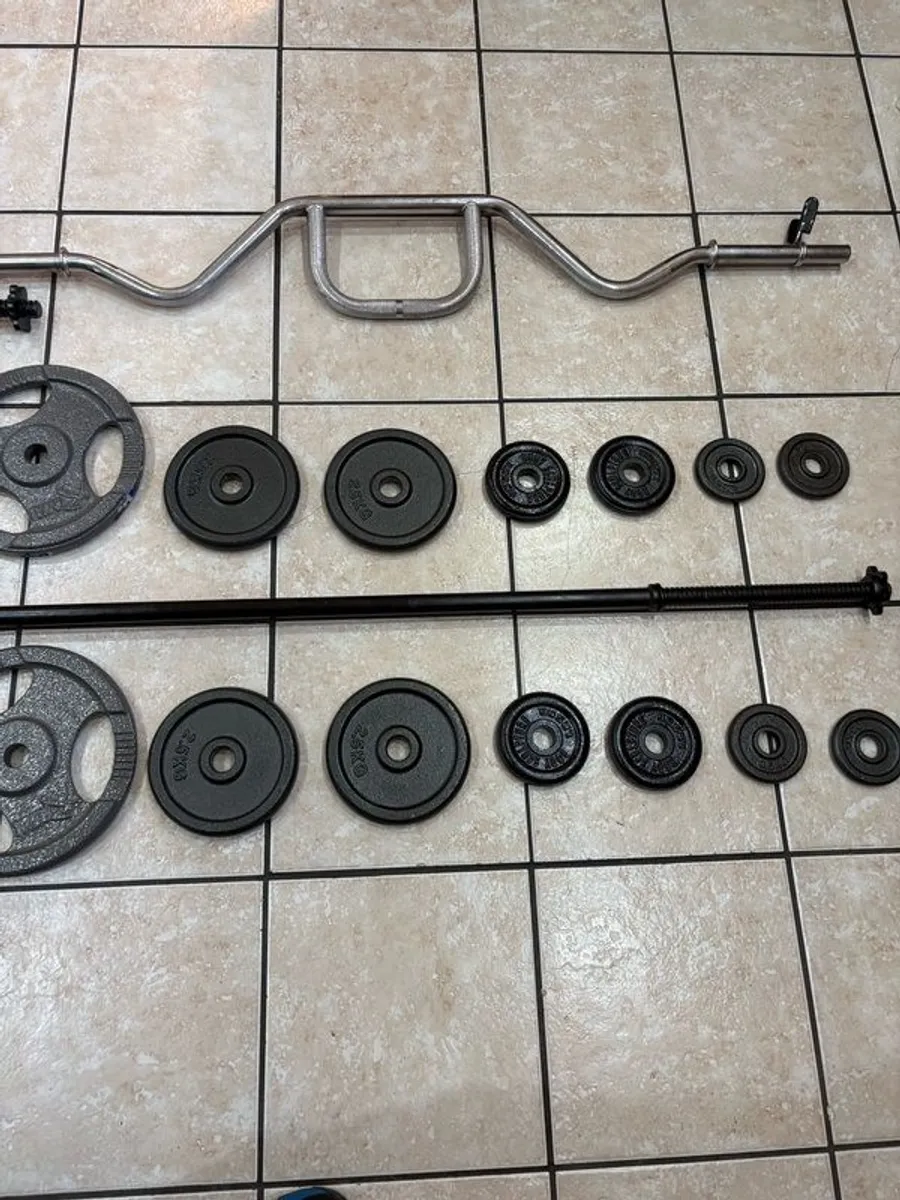 Full Weightlifting Gym Weights And Bars Set, Complete Collection! - Image 3