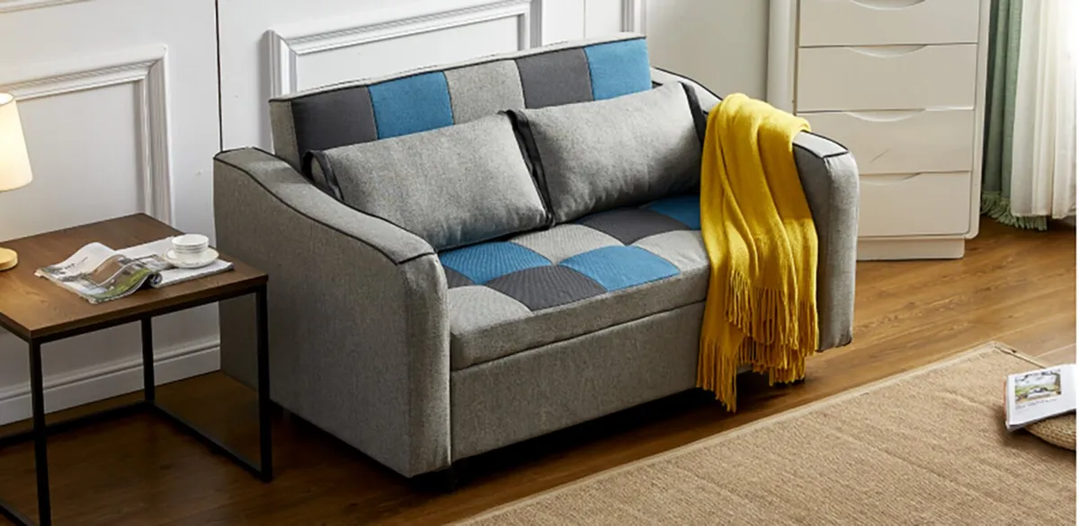 Brand new Asben pach work blue grey sofa bed - Image 1