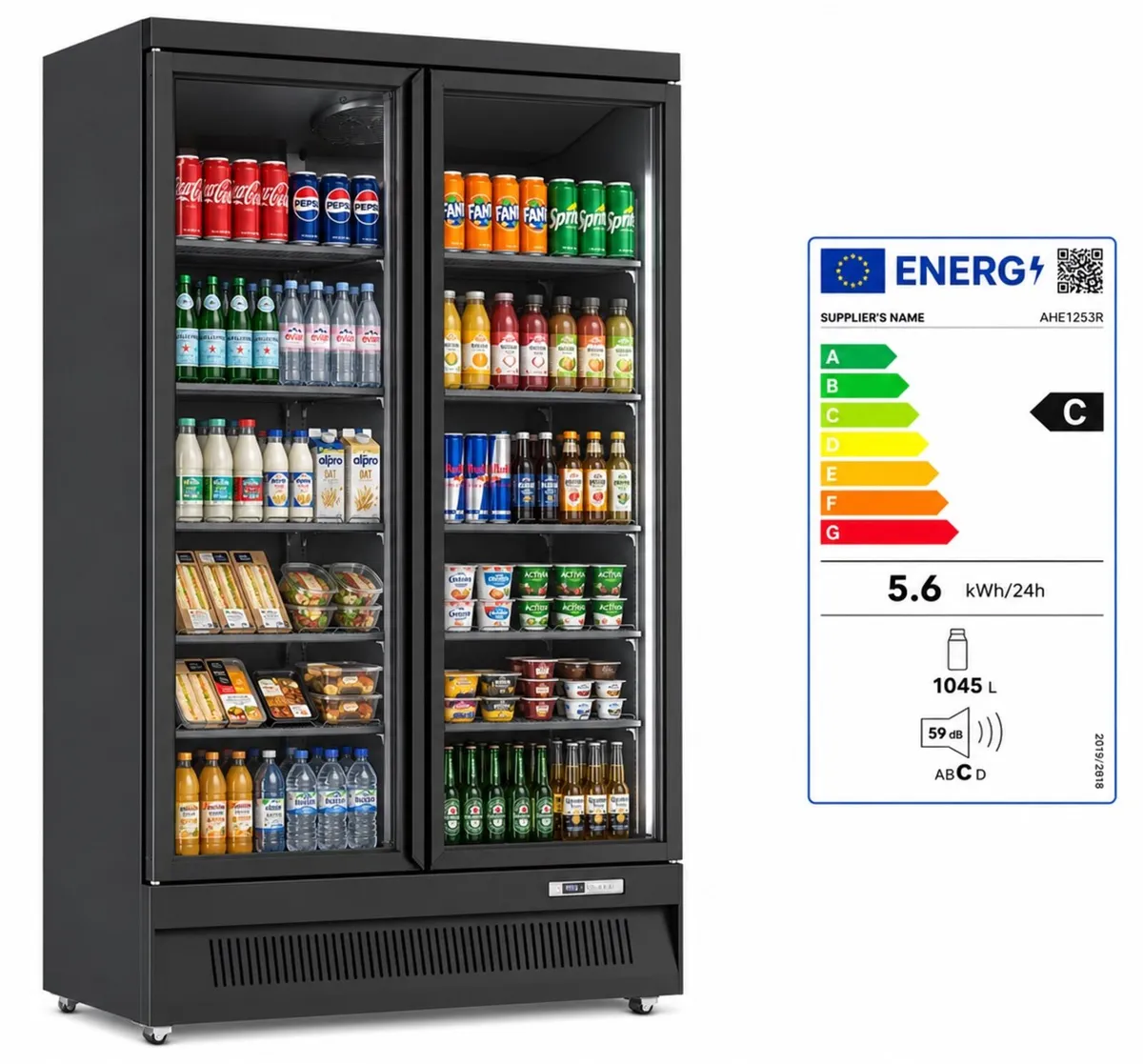 Premium Double Glass Door Fridge - Image 1