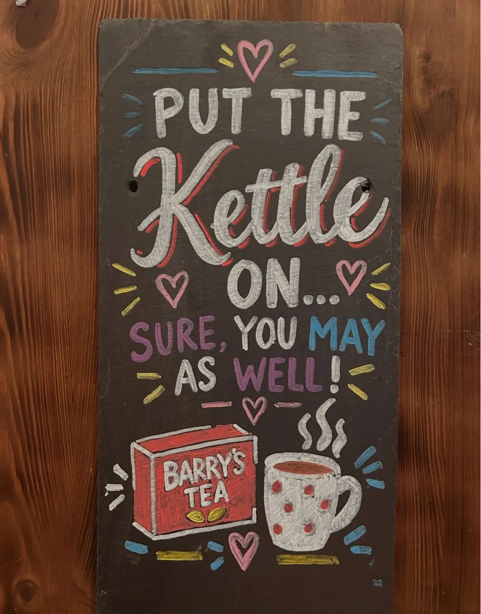 Personalised Barry’s Tea Slate Sign