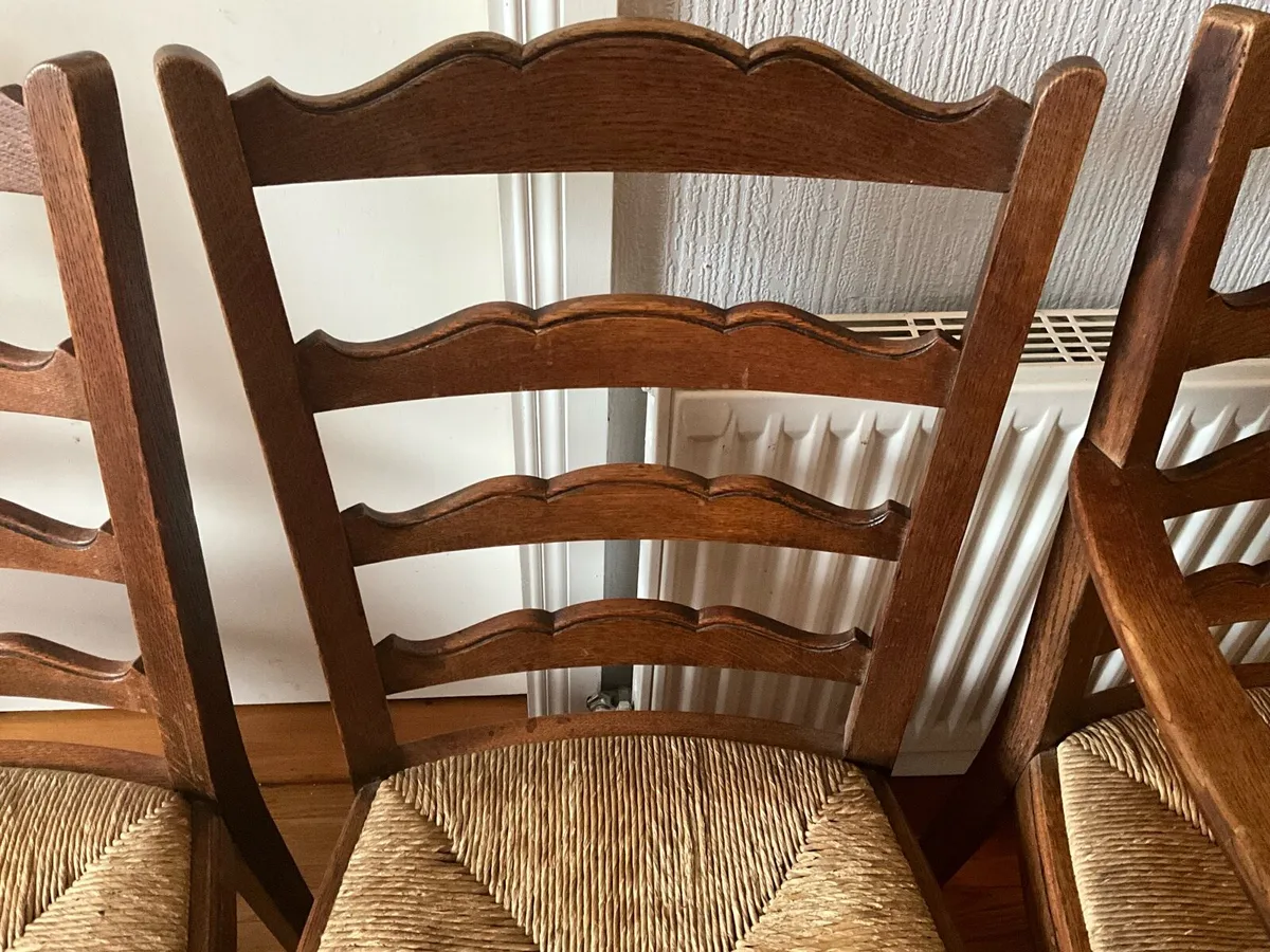 Vintage Set of 6 Sugan Chairs.4 chairs + 2 Carvers - Image 4