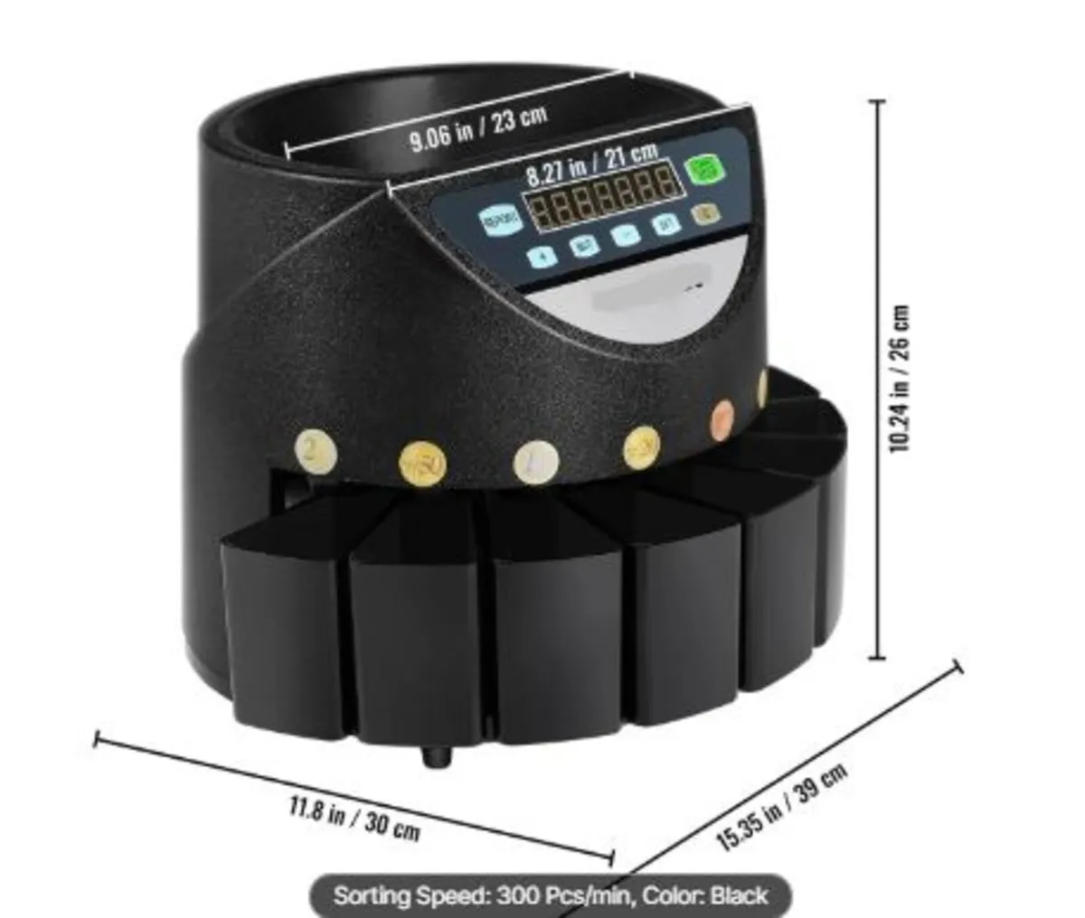 Euro Coin Counter Sorter 500-1000 Coins Electroni - Image 4