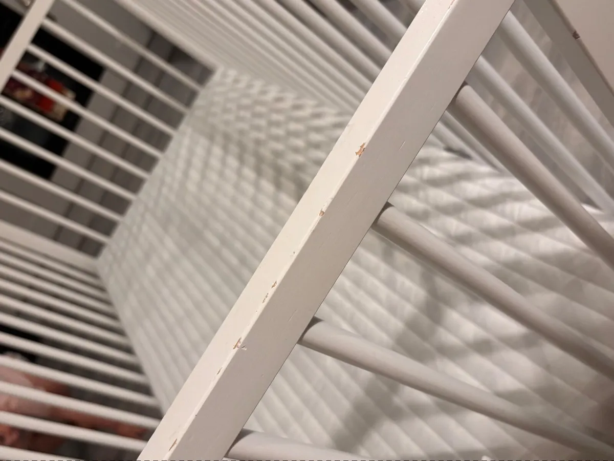 Baby cot and mattress - Image 2