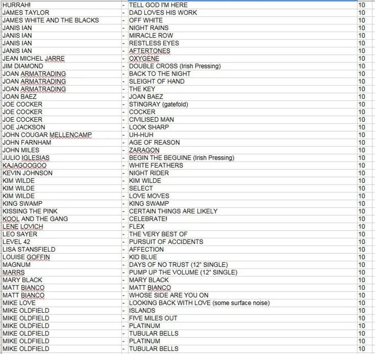 HUGE COLLECTION VINYL RECORDS 70s 80s - €10 each - Image 1