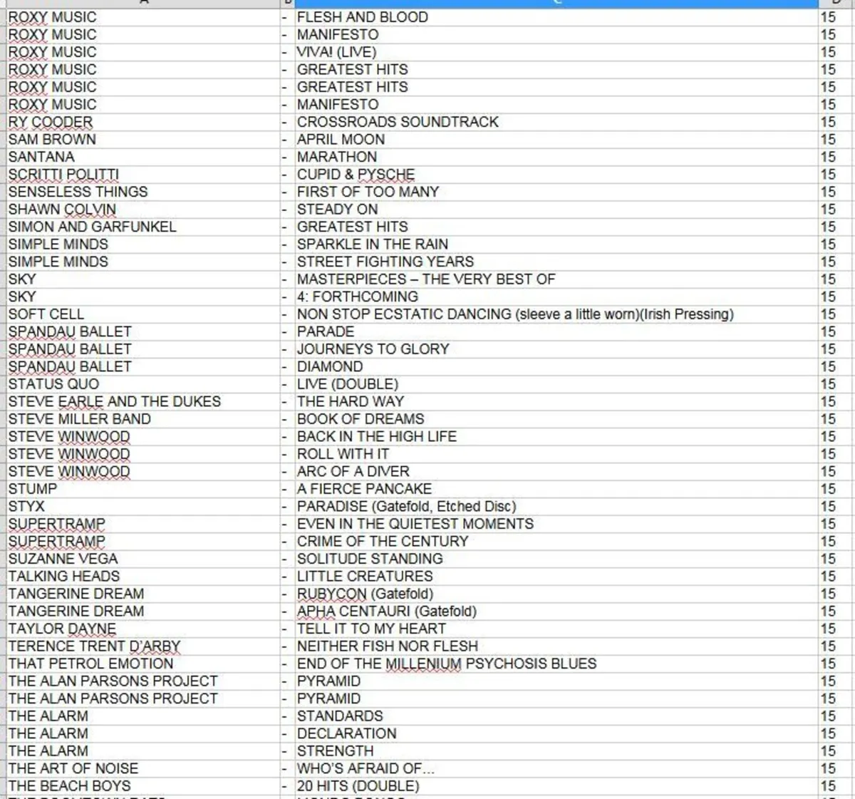 HUGE COLLECTION VINYL RECORDS 70s 80s - €15 each - Image 2