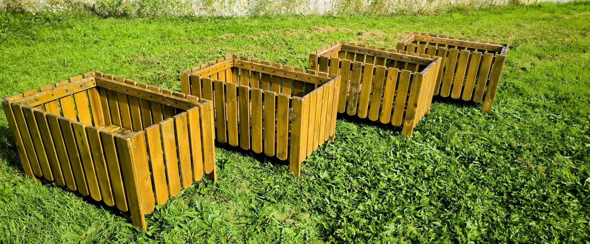 Solid Wooden Garden Planters - Image 1