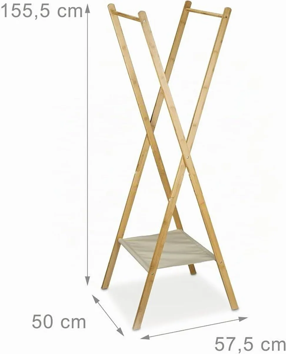 2 Wooden Clothes Stands - Image 3