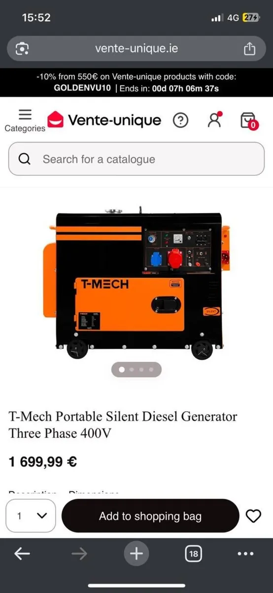 T mech portable 6.5kw Diesel Generator - Image 3