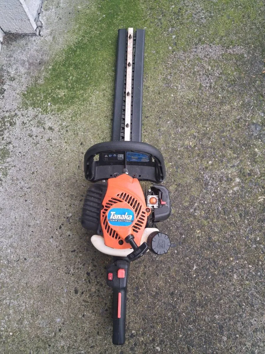 Hedge trimmer. Still blower. Garden benches x2 - Image 2