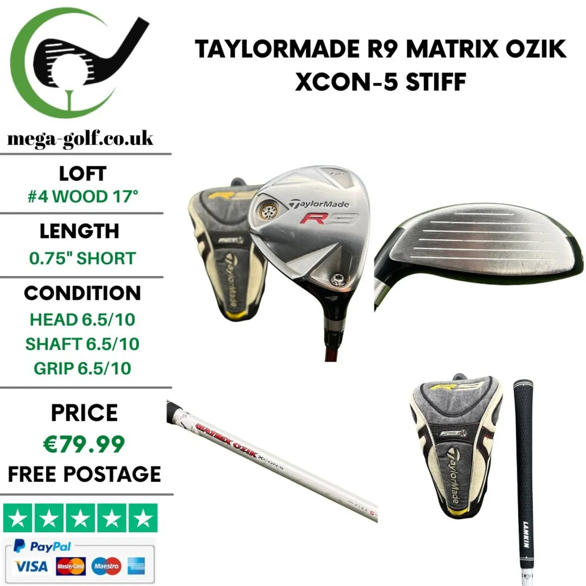 Taylormade R9 #4 Wood 17° / Stiff - Image 1