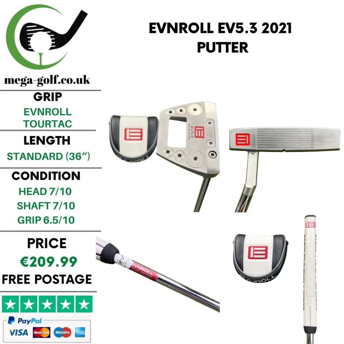 Evnroll EV5.3 2021 Putter / 36" - Image 1