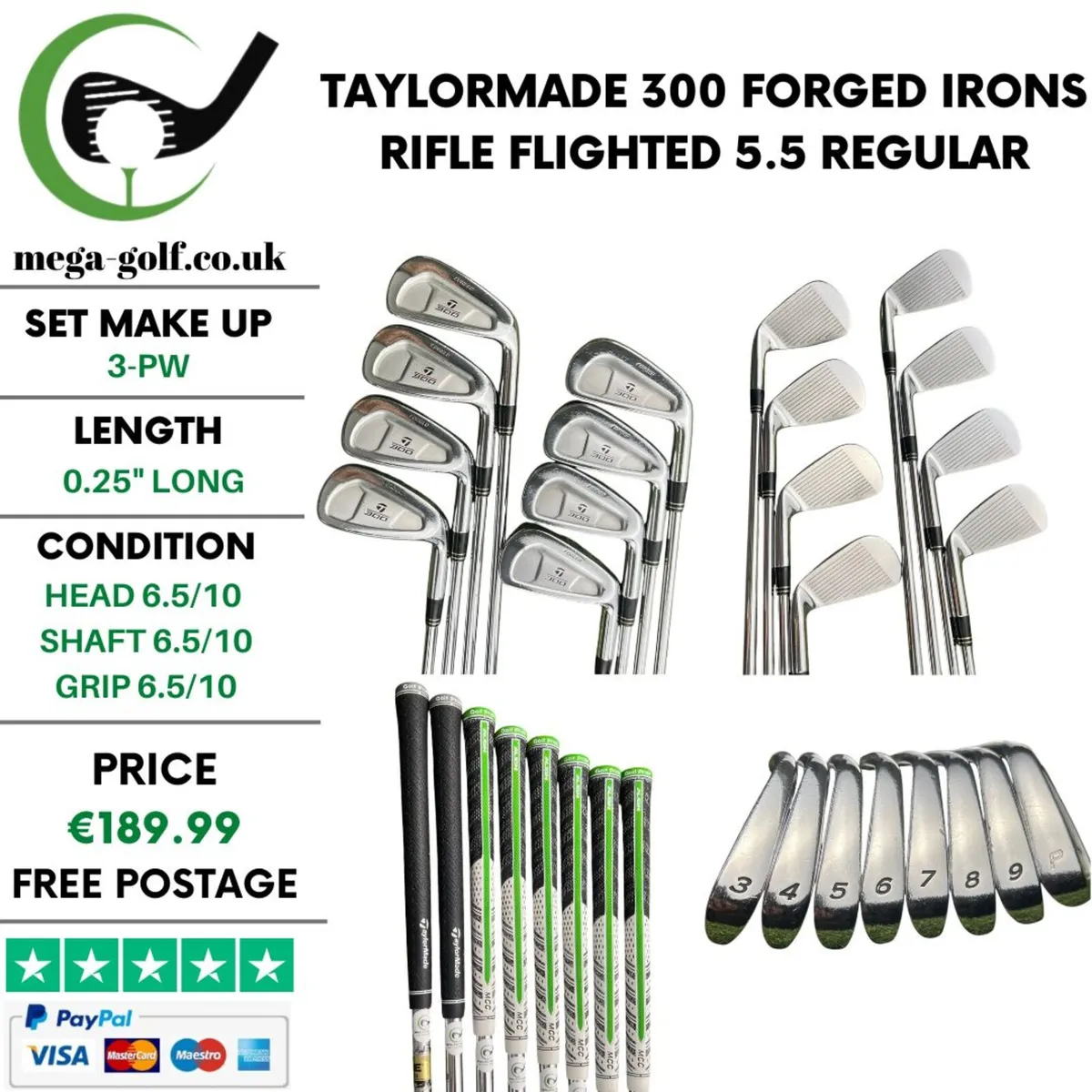 Taylormade 300 Forged Irons / 3-Pw / Regular - Image 1