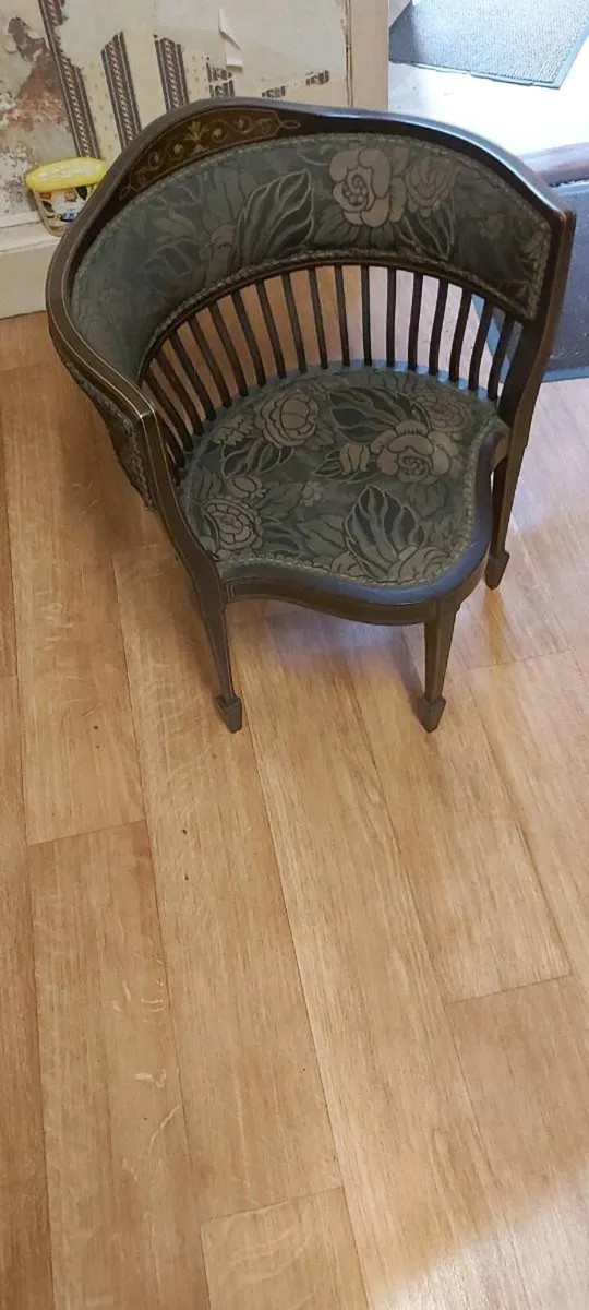 Antique 1900s Mahogany Corner Chair - Image 3