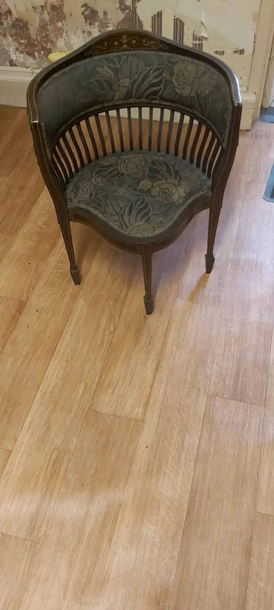Antique 1900s Mahogany Corner Chair - Image 1