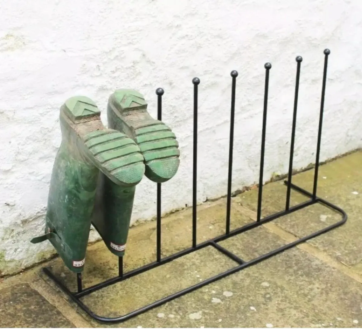 Welly Boot Rack (Holds 4 Pairs) Steel Black NEW - Image 1