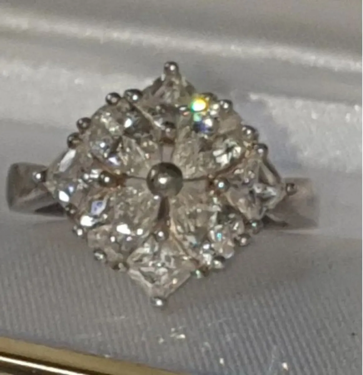 Pristine Vintage Silver & White Sapphire Ring - Image 1