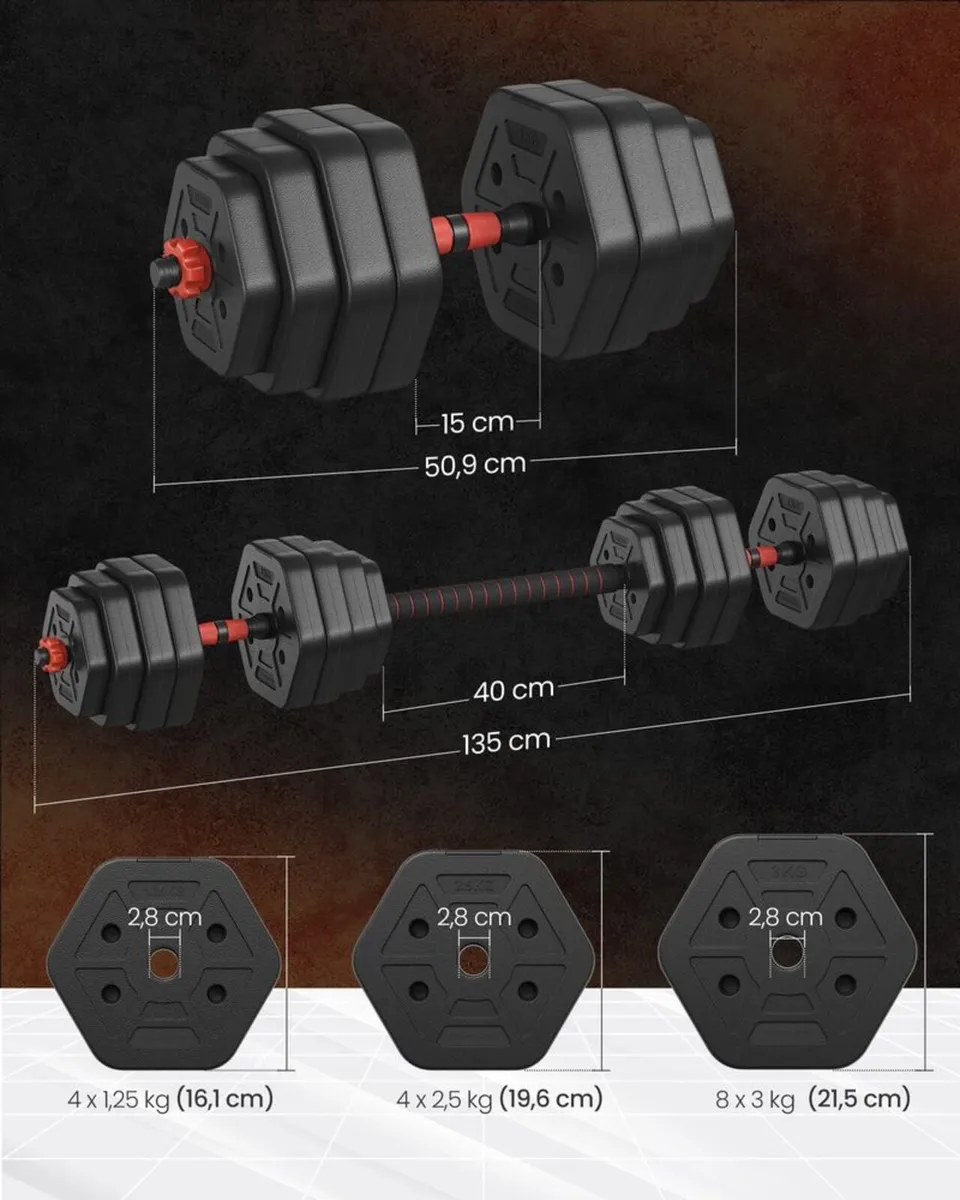 New 40kg gym weight set - FREE Delivery - Image 4