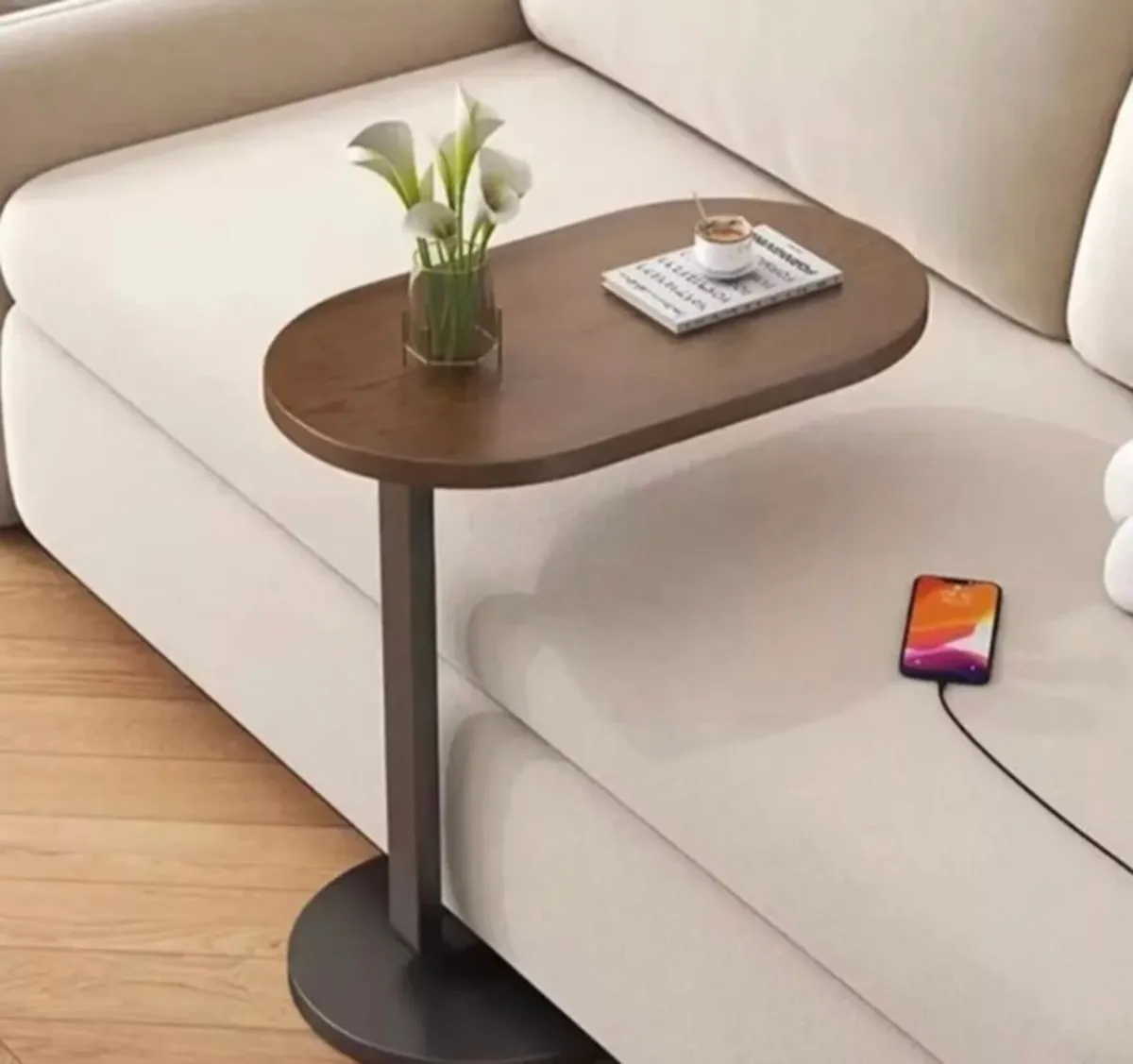 New C Shaped Sofa Side End Coffee Table - Image 1