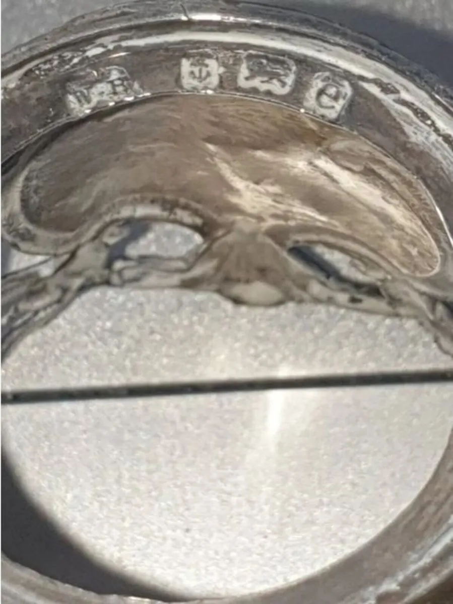 Solid Sterling Silver Spirit Cup Holder/Cert - Image 3