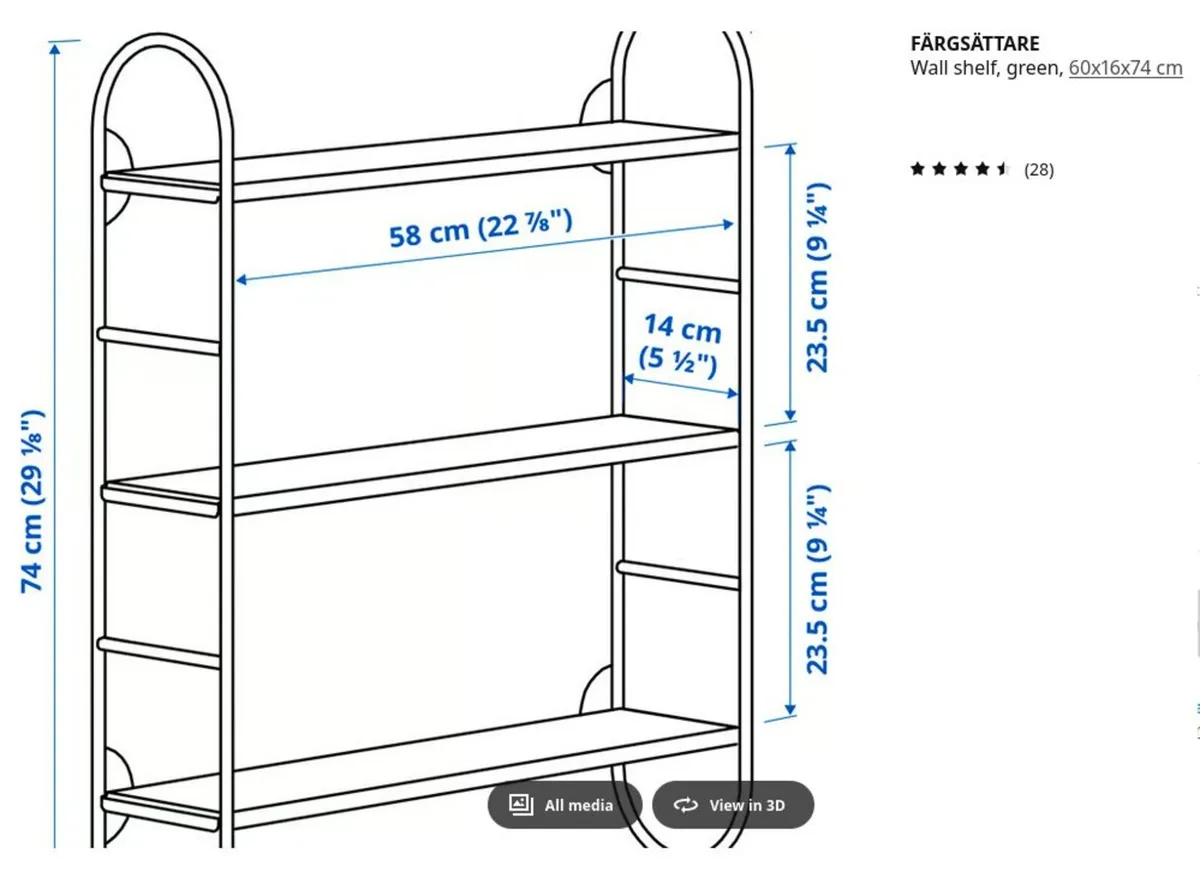 Ikea FÄRGSÄTTARE wall shelf - Image 2
