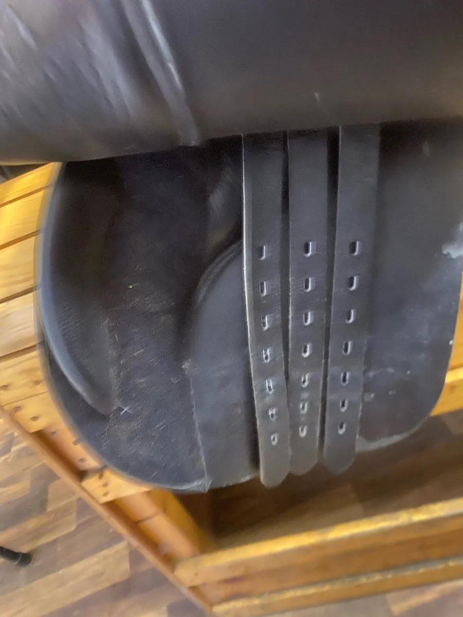 Claridge house black leather GP 17.5 saddle - Image 2