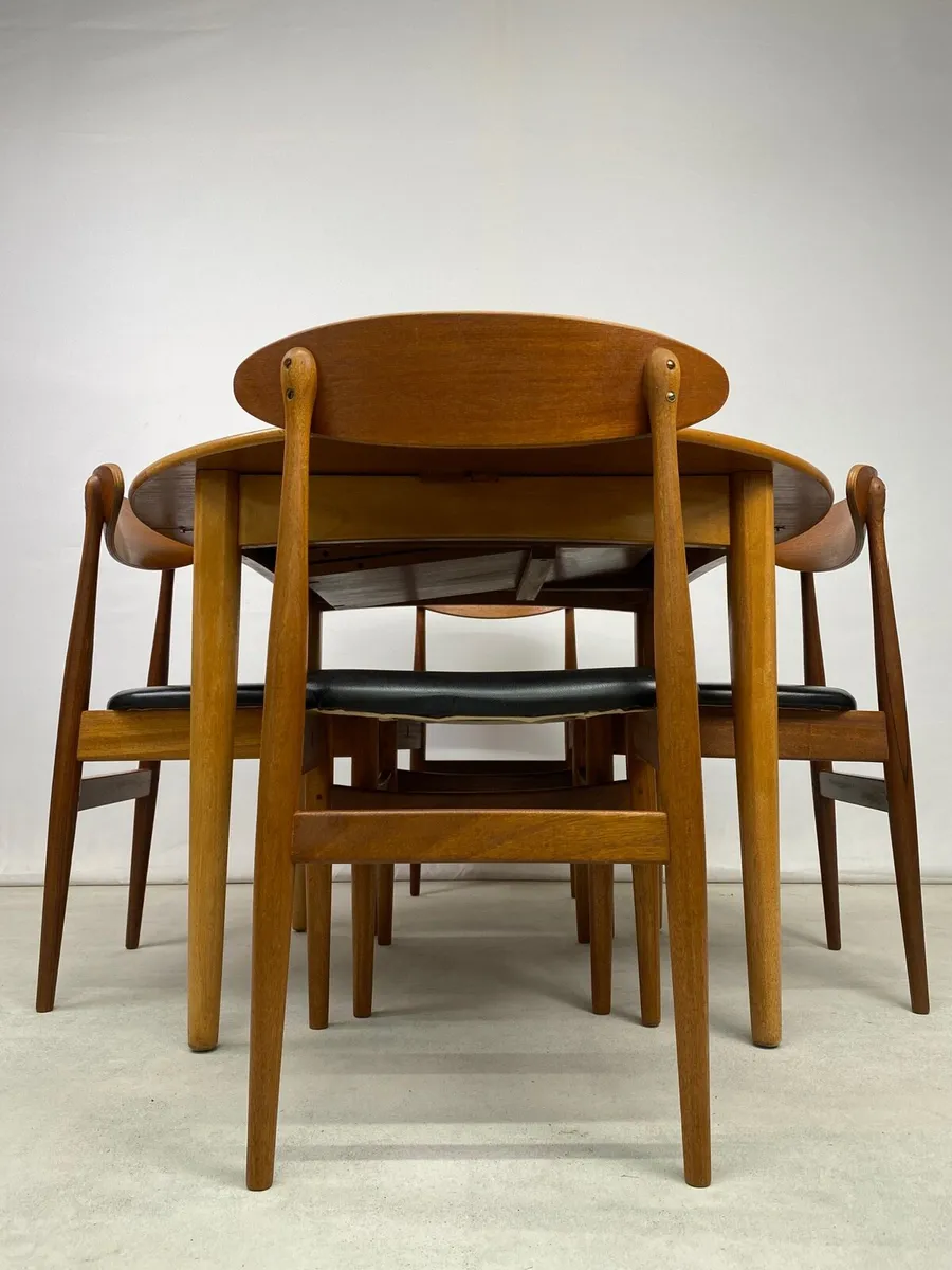 Mid Century Jentique Dining Table & Chairs - Image 1