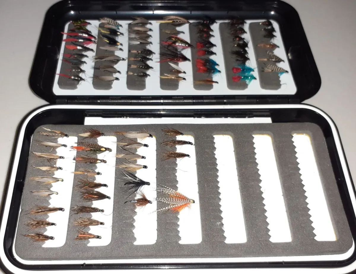 Trout flies and case - Image 3
