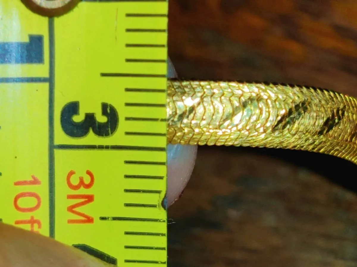 NEW HERRINGBONE, 9CT Gold 8g 18"Long Chain & Cert - Image 3