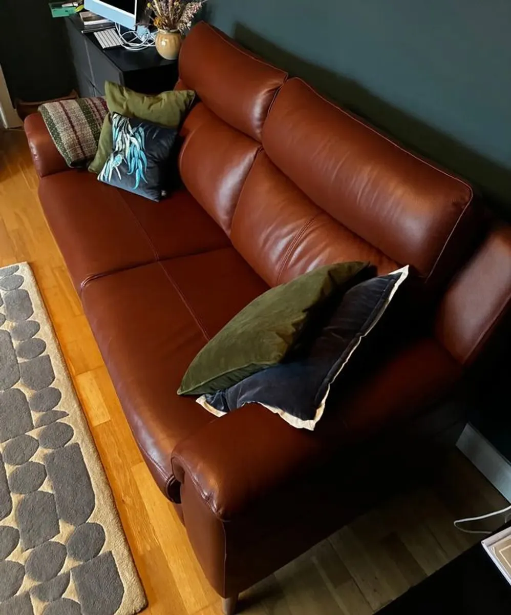 Leather Sofa - 3 seater - Image 3