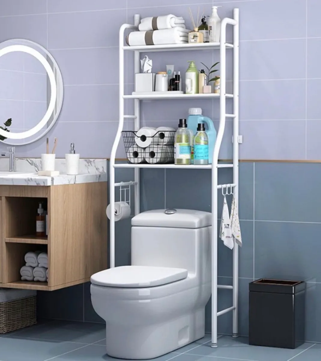 NEW Over Toilet Bathroom Storage Rack - Image 4