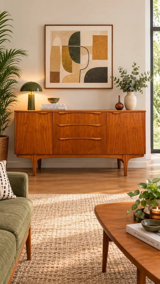 Stunning Mid Century S Form Sideboard - Image 1
